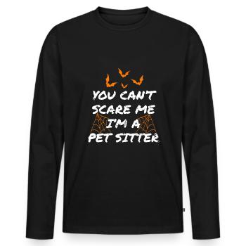 Tu ne peux pas me faire peur Je suis une chemise de gardienne d’animaux - T-shirt manches longues Premium bio Homme - noir - Devant - Nico (187cm)