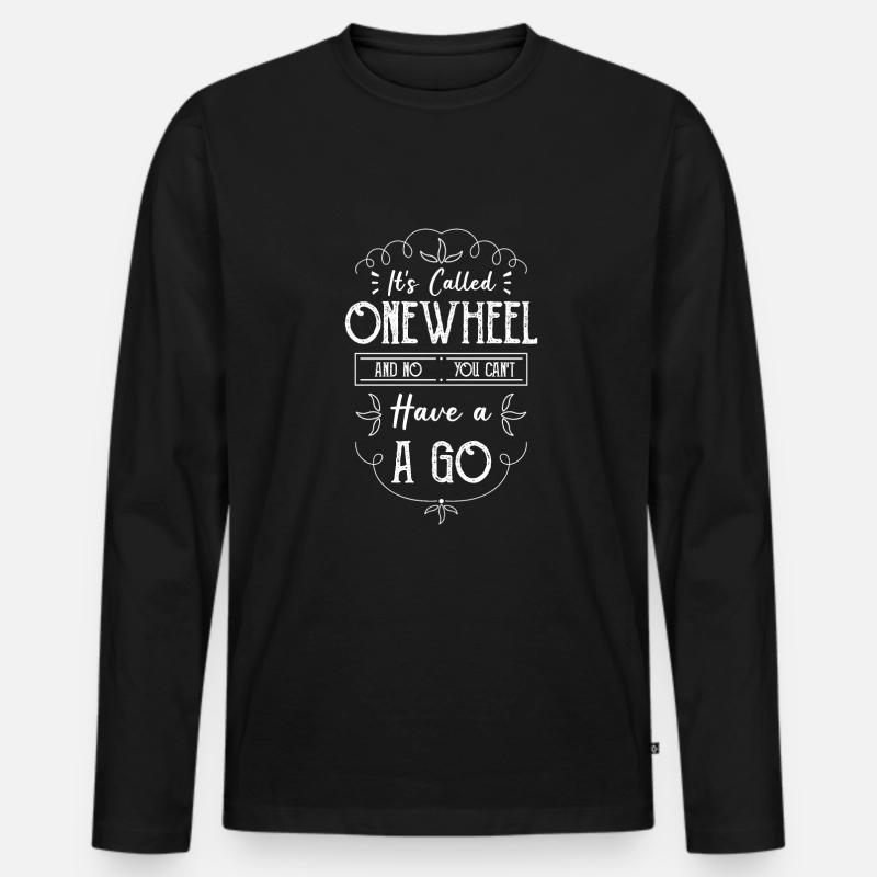 Onewheel Shirt Geschenk - Männer Premium Bio Langarmshirt - Schwarz