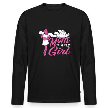 Maman d’une mouche Fille Chemise Cadeau - T-shirt manches longues Premium bio Homme - noir - Devant - Nico (187cm)