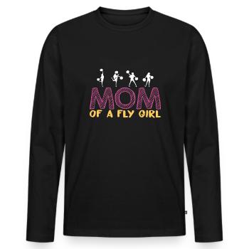 Maman d’une mouche Fille Chemise Cadeau - T-shirt manches longues Premium bio Homme - noir - Devant - Nico (187cm)