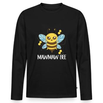 MawMaw Bee Shirt Gift Mama Beekeeper - Men's Premium Organic Long Sleeve Shirt - black - Front - Nico (187cm)