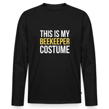 This Is My Beekeeper Costume Shirt Gift - Men's Premium Organic Long Sleeve Shirt - black - Front - Nico (187cm)