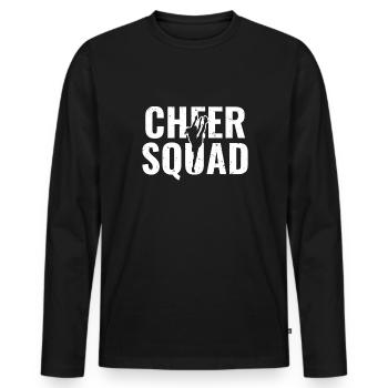 Cheer Squad Cheerleader Team Gift - Men's Premium Organic Long Sleeve Shirt - black - Front - Nico (187cm)