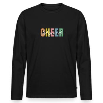 Cheer Squad Cheerleader Team Gift - Men's Premium Organic Long Sleeve Shirt - black - Front - Nico (187cm)