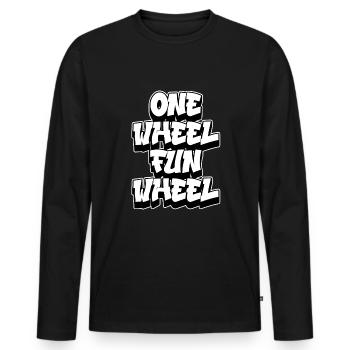 Onewheel Fun Wheel Shirt Gift - Men's Premium Organic Long Sleeve Shirt - black - Front - Nico (187cm)