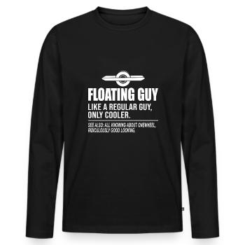 Floating Guy Definition Onewheel Shirt - Men's Premium Organic Long Sleeve Shirt - black - Front - Nico (187cm)