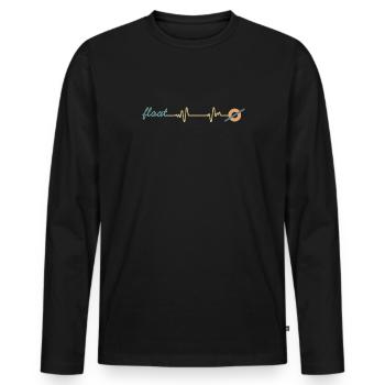 Heartbeat Heart Line Heart Rate Onewheel - Men's Premium Organic Long Sleeve Shirt - black - Front - Nico (187cm)