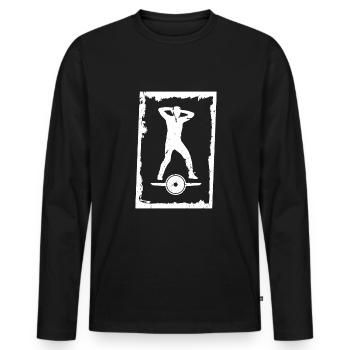 Onehweel Shirt Gift - Men's Premium Organic Long Sleeve Shirt - black - Front - Nico (187cm)