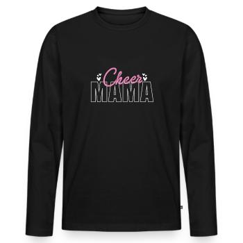 Cheer Mama Mutter Muttertag Shirt Geschenk - Männer Premium Bio Langarmshirt - Schwarz - Vorne - Nico (187cm)