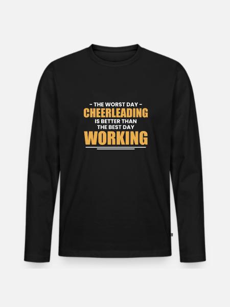 Cheerleader Shirt Gift Team - Men's Premium Organic Long Sleeve Shirt - black