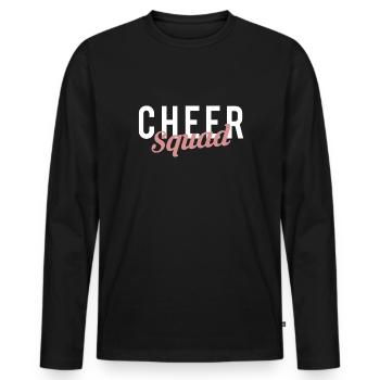 Cheer Squad Shirt Gift - Men's Premium Organic Long Sleeve Shirt - black - Front - Nico (187cm)