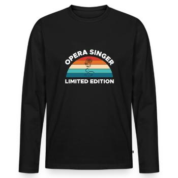 Opera Singer Limited Edition Shirt Geschenk - Männer Premium Bio Langarmshirt - Schwarz - Vorne - Nico (187cm)