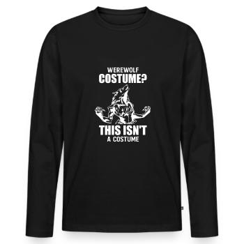 Costume de loup-garou Ce n’est pas une chemise Cosume - T-shirt manches longues Premium bio Homme - noir - Devant - Nico (187cm)