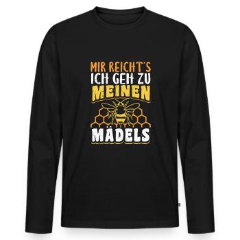 I've had enough I'm going to my girls - Men's Premium Organic Long Sleeve Shirt - black - Front - Nico (187cm)
