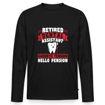 Rentner Pension Pensionist Zahnarzt - Männer Premium Bio Langarmshirt - Schwarz - Vorne - Nico (187cm)