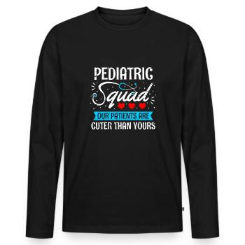 Kinderkrankenschwester Squad Shirt - Männer Premium Bio Langarmshirt - Schwarz - Vorne - Nico (187cm)