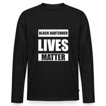 Chemise Black Barate Lives Matter - T-shirt manches longues Premium bio Homme - noir - Devant - Nico (187cm)