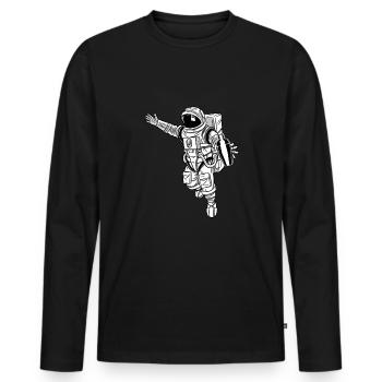 Astronaut Barkeeper Barman Shirt - T-shirt manches longues Premium bio Homme - noir - Devant - Nico (187cm)