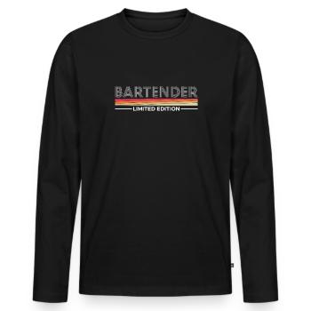 Chemise Bartender Edition Limitée - T-shirt manches longues Premium bio Homme - noir - Devant - Nico (187cm)