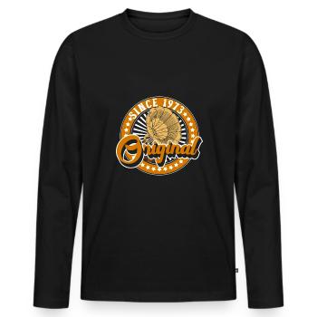 Original Since 1973 Shirt 50th Birthday - Men's Premium Organic Long Sleeve Shirt - black - Front - Nico (187cm)