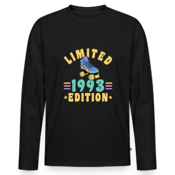 Vintage Retro 1993 30th Birthday Limited Edition - T-shirt manches longues Premium bio Homme - noir - Devant - Nico (187cm)