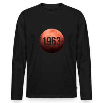 Mars 1963 60th Birthday Shirt Gift - T-shirt manches longues Premium bio Homme - noir - Devant - Nico (187cm)