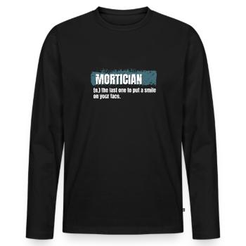Mortician Definition Shirt Gift Undertaker - T-shirt manches longues Premium bio Homme - noir - Devant - Nico (187cm)