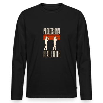 Cercueil professionnel Dead Lifter Corpse Undertaker - T-shirt manches longues Premium bio Homme - noir - Devant - Nico (187cm)