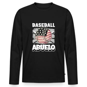 Baseball Abuelo Shirt Gift Grandpa Grandpa - Men's Premium Organic Long Sleeve Shirt - black - Front - Nico (187cm)