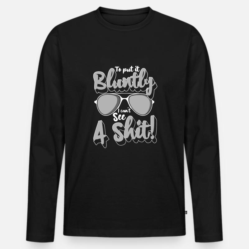 Blinde Menschen Shirt Geschenk - Männer Premium Bio Langarmshirt - Schwarz