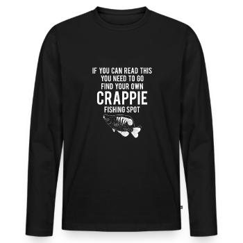 If You Can Read This You Need To Go Find Your Own - Men's Premium Organic Long Sleeve Shirt - black - Front - Nico (187cm)