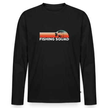 Crappie Fishing Squad Vintage Retro - Men's Premium Organic Long Sleeve Shirt - black - Front - Nico (187cm)
