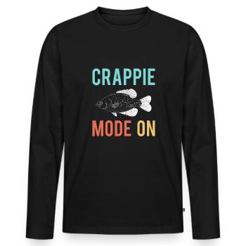 Crappie Fashion On Shirt Gift - Men's Premium Organic Long Sleeve Shirt - black - Front - Nico (187cm)