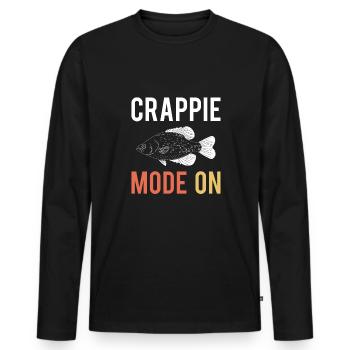 Crappie Fashion On Shirt Gift - Men's Premium Organic Long Sleeve Shirt - black - Front - Nico (187cm)