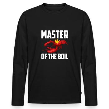 Master Of The Boil Crawfish Shirt Gift - Men's Premium Organic Long Sleeve Shirt - black - Front - Nico (187cm)
