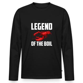 Légende de la bouillie Crawfish Shirt Cadeau - T-shirt manches longues Premium bio Homme - noir - Devant - Nico (187cm)