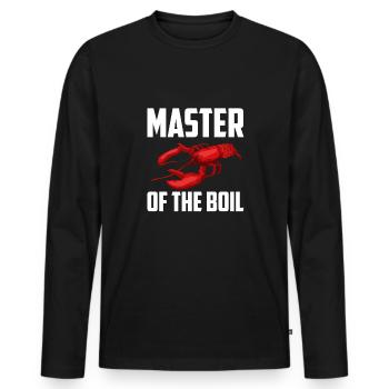 Master Of The Boil Crawfish Shirt Gift - Men's Premium Organic Long Sleeve Shirt - black - Front - Nico (187cm)