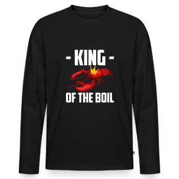King Of The Boil Crawfish Shirt Gift - Men's Premium Organic Long Sleeve Shirt - black - Front - Nico (187cm)