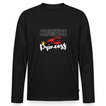 Crawfish Princess Shirt Gift - Men's Premium Organic Long Sleeve Shirt - black - Front - Nico (187cm)