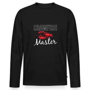 Crawfish Master Shirt Gift - Men's Premium Organic Long Sleeve Shirt - black - Front - Nico (187cm)