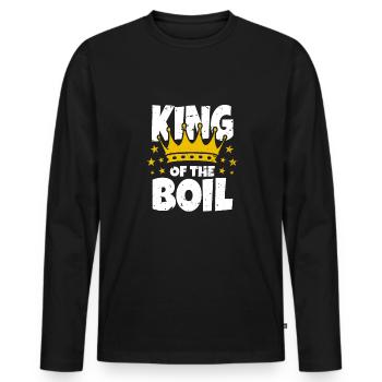 King Of The Boil Crawfish Shirt Gift - Men's Premium Organic Long Sleeve Shirt - black - Front - Nico (187cm)