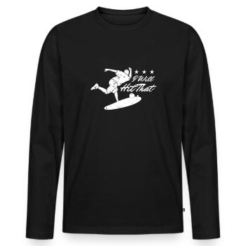 Je vais frapper ce cadeau de chemise de joueur de boccia - T-shirt manches longues Premium bio Homme - noir - Devant - Nico (187cm)