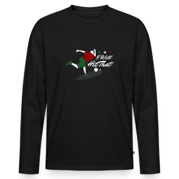 Je vais frapper ce cadeau de chemise de joueur de boccia - T-shirt manches longues Premium bio Homme - noir - Devant - Nico (187cm)