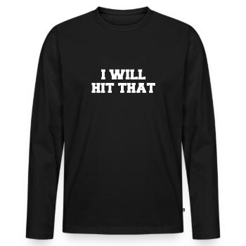 Je vais frapper ce cadeau de chemise de joueur de boccia - T-shirt manches longues Premium bio Homme - noir - Devant - Nico (187cm)