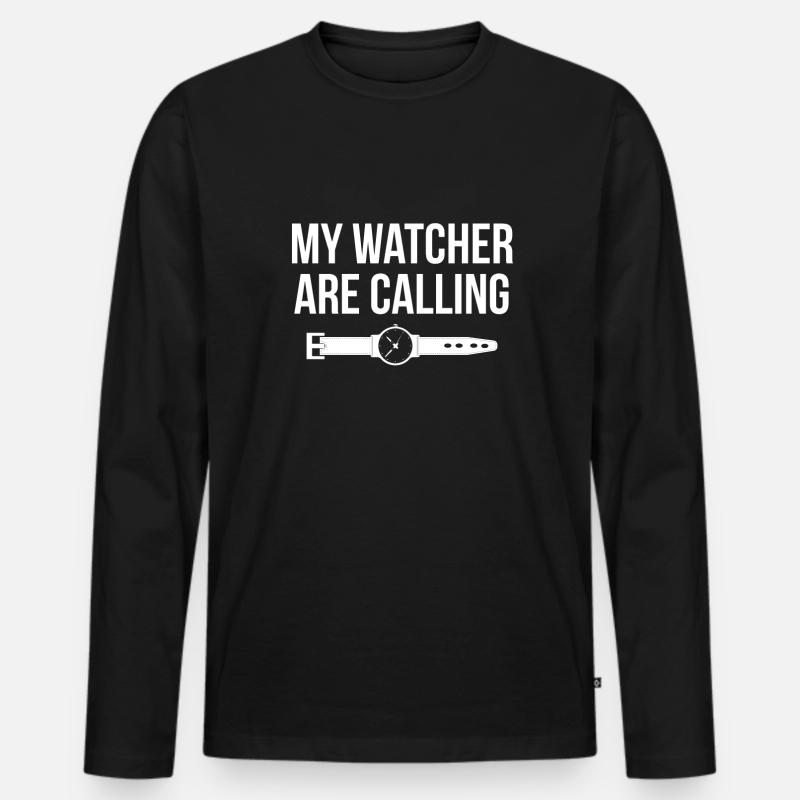 Mon Watcher Ware Calling - T-shirt manches longues Premium bio Homme - noir
