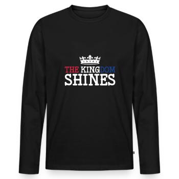 Le Royaume brille Chemise - T-shirt manches longues Premium bio Homme - noir - Devant - Nico (187cm)