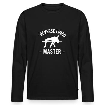 Reverse Limbo Master Shirt Geschenk - Männer Premium Bio Langarmshirt - Schwarz - Vorne - Nico (187cm)