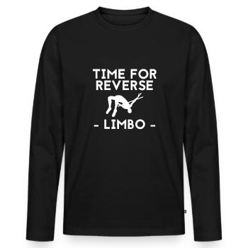 Time For Reverse Limbo Shirt Geschenk - Männer Premium Bio Langarmshirt - Schwarz - Vorne - Nico (187cm)