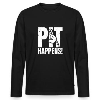 Pit Happens Pole Vault Chemise Cadeau - T-shirt manches longues Premium bio Homme - noir - Devant - Nico (187cm)