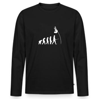Evolution Pole Vault Chemise Cadeau - T-shirt manches longues Premium bio Homme - noir - Devant - Nico (187cm)
